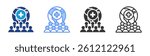 Epidemiology icon set multiple style collection