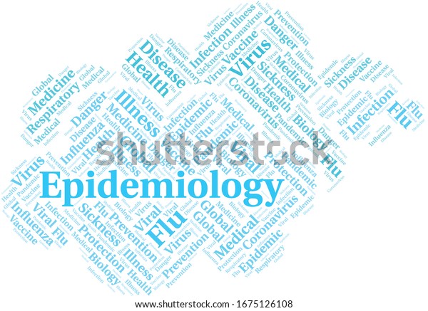 Epidemiology Word Cloud On White Background Stock Vector (Royalty Free