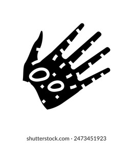 epidermolysis bullosa disease glyph icon vector. epidermolysis bullosa disease sign. isolated symbol illustration