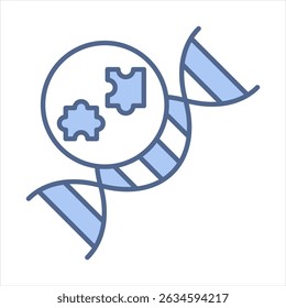 Epigenetics Blue Icon Vector Illustration