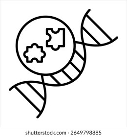 Epigenetics Outline Icon Vector Illustration