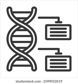 Epigenomics Outline Icon Vector Illustration