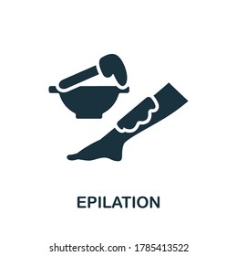 Epilation icon. Simple element from beauty salon collection. Creative Epilation icon for web design, templates, infographics and more