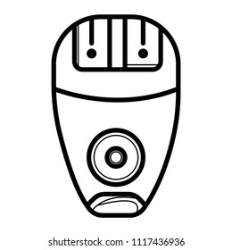 epilator, depilator outline vector icon. Modern simple isolated sign. Pixel perfect vector illustration for logo, website, mobile app and other designs
