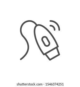 Epilator device line outline icon