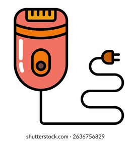 Epilator filled outline icon style isolated on white