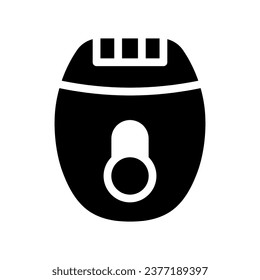 epilator glyph icon illustration vector graphic. Simple element illustration vector graphic, suitable for app, websites, and presentations isolated on white background