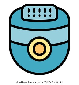 Epilator icon outline vector. Hair epilation. Skin beauty color flat
