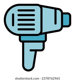 Epilator icon outline vector. Laser epilation. Hair skin color flat