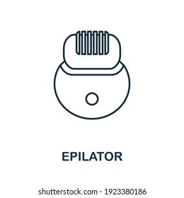 Icono del Epilator. Elemento sencillo de la colección de higiene personal. Icono de Epilator creativo para diseño web, plantillas, infografías y más