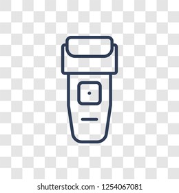 epilator icon. Trendy linear epilator logo concept on transparent background from Hygiene collection