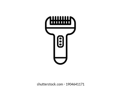 Epilator icon. Vector linear sign, symbol, logo of epilator for mobile concept and web design. Icon for the website of the store of household appliances, gadgets and electronics.