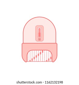 Epilator isolated. Epilation of hair. Body hygiene. Cosmetic procedure. Vector illustration
