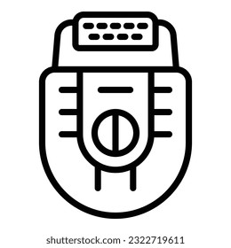 Epilator procedure icon outline vector. Hair epilation. Skin hair removal
