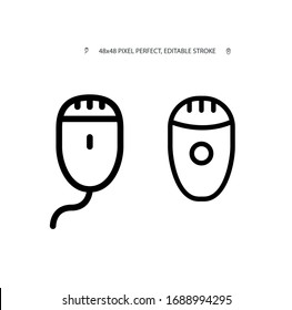 Epilator simple line icon vector illustration. Editable stroke. 48x48 Pixel Perfect.