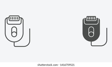 Epilator vector icon sign symbol