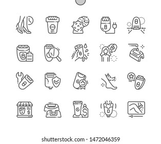 Epilator Well-crafted Pixel Perfect Vector Thin Line Icons 30 2x Grid for Web Graphics and Apps. Simple Minimal Pictogram