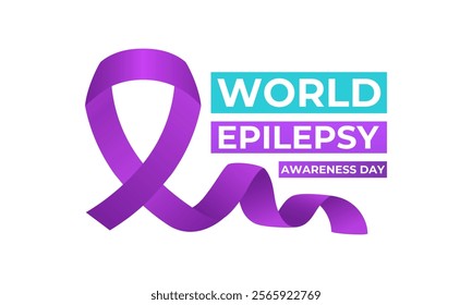 Epilepsy awareness is celebrated on multiple days and events. Purple Day commemorates epilepsy awareness and is celebrated annually on March 26. Vector illustration of background.