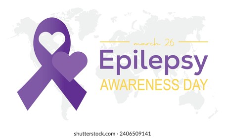 Epilepsy awareness day is observed every year in March. Holiday, poster, card and background vector illustration design.