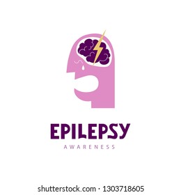 Epilepsy awareness handwritten lettering quote for postcards, banners, t-shirts. Vector illustration EPS 10.