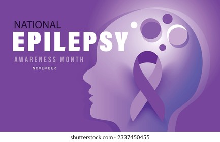 Epilepsy awareness month. background, banner, card, poster, template. Vector illustration.