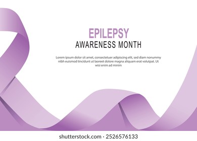 Antecedentes del Mes de la Concienciación sobre la Epilepsia. Ilustración vectorial.