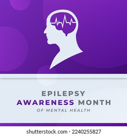 Epilepsy Awareness Month Celebration Vector Design Illustration for Background, Poster, Banner, Advertising, Greeting Card