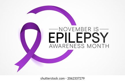 Epilepsy awareness month is observed every year in November, is a central nervous system (neurological) disorder in which brain activity becomes abnormal. vector illustration