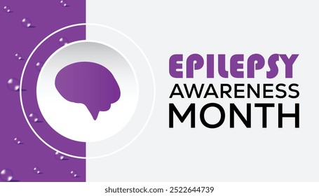 Epilepsy awareness month is observed every year on November. Medical Healthcare Awareness concept. background, placard, banner template Vector illustration design.