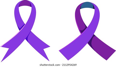 Epilepsy Awareness Ribbon Isolated Illustration