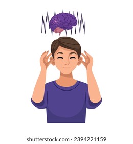 epilepsy day man illustration isolated