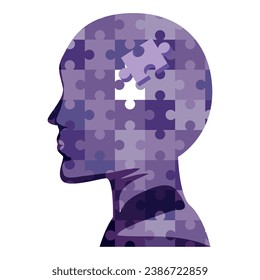 epilepsy day profile vector isolated