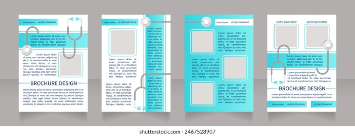 Síntomas del trastorno de epilepsia diseño de folleto en blanco. Conjunto de Plantillas de póster de Vertical con espacio de copia vacío para texto. Colección de informes corporativos prefabricados. Páginas de papel de folleto editables