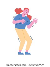 epilepsy girl illustration vector isolated