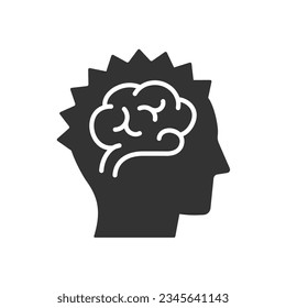 Epilepsy glyph icon. Vector illustration isolated on white.