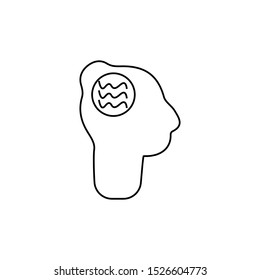 Epilepsy icon. Brain disease symbol