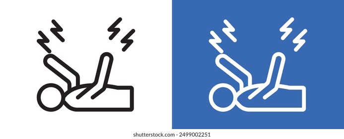 Epilepsy icon logo sign set vector outline