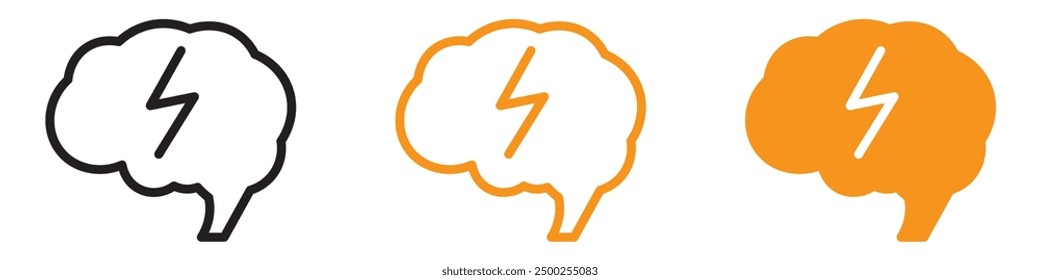 Epilepsy Icon Set Medical Condition Illustrations for Health Awareness and Support