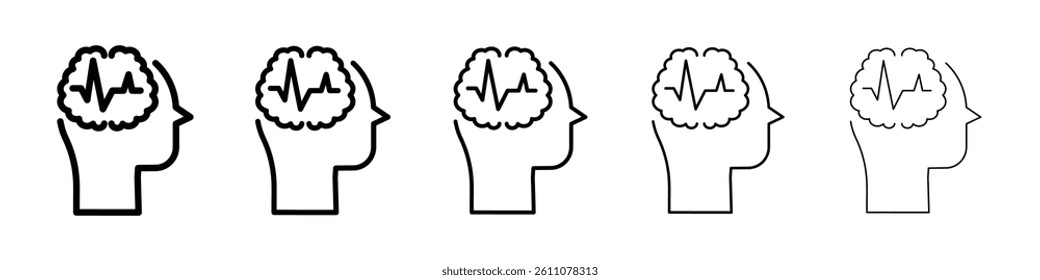 Epilepsy icon Symbol mark in Outline style