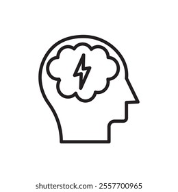 Epilepsy icon Thin line art collection