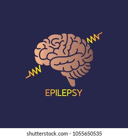 EPILEPSY vector logo icon illustration