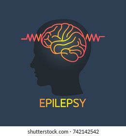 EPILEPSY vector logo icon illustration