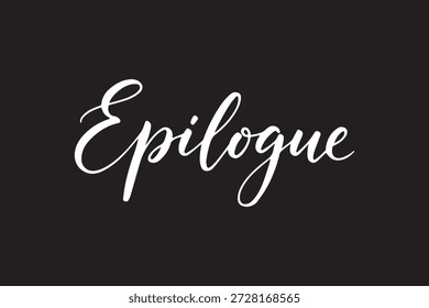 epilogue script text lettering calligraphy