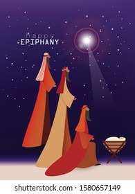 Epiphany is a Christian festival on the 6th of January poster banner card