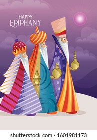 Epiphany is a Christian festival, poster card banner