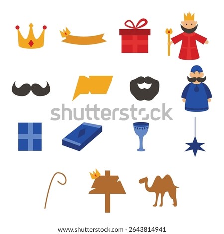 Epiphany Day Flat Icons. Easy To Edit. EPS 10