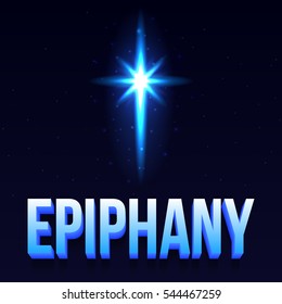 Epiphany day poster. Vector, isolated, eps 10.