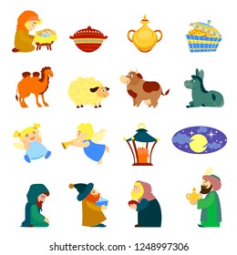 Epiphany icon set. Cartoon set of epiphany vector icons for web design