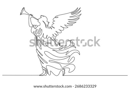 Epiphany and Religious Celebrations continuous one line art drawing