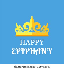 Epiphany vector Greetings poster. 